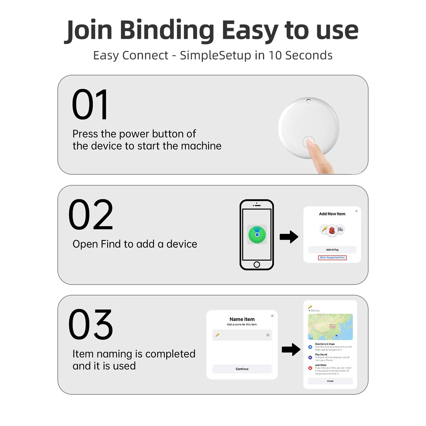 Mini GPS Tracker – Find My App Compatible