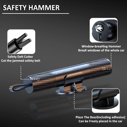 Car Emergency Escape Tool – Hammer & Cutter